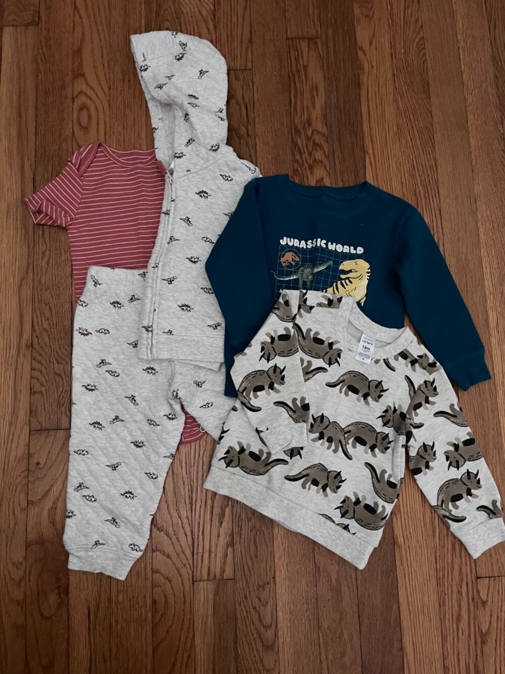 Dinosaur Sweatshirts, Set of 3, Baby Boy, 18 Months
